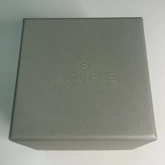 Michele Tahitian Jelly Bean Red & Silver Chrongraph Watch - Perfect Condition - Picture 11 of 11